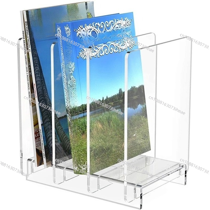 Magazine Holder Rack - Przezroczysty akrylowy organizer na czasopisma i
