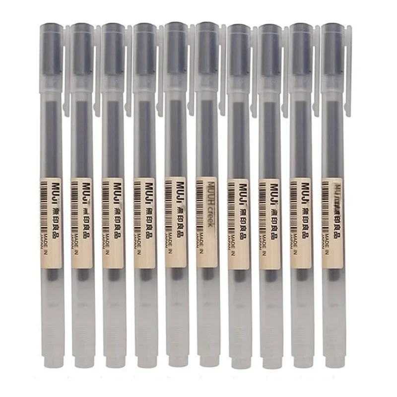 6/8 szt./zestaw Długopisy żelo – Muji Stationery Gel Pen recenzja i cena